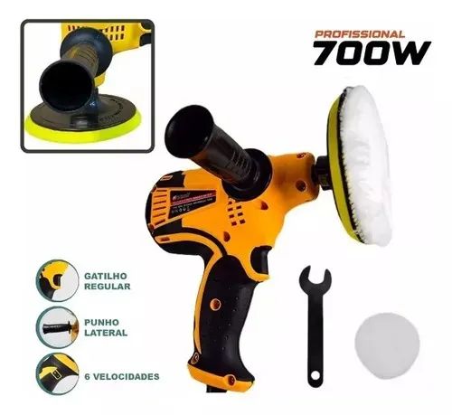 Politriz Lixadeira Multifunções Automotiva 5 Polegadas 700W similar a Dewalt Nova