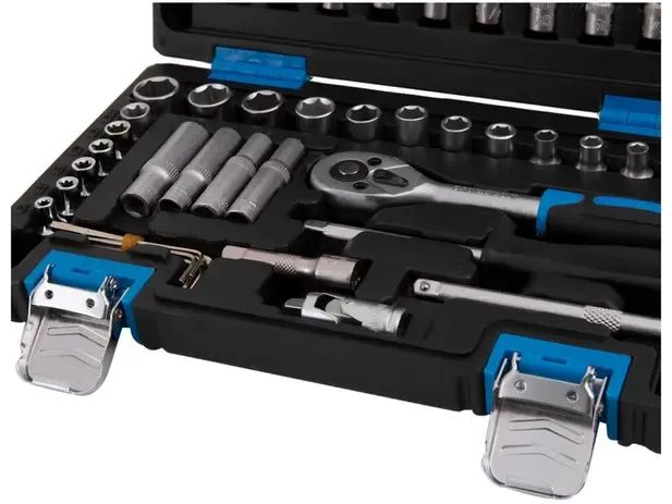 Jogo de Soquetes e Acessórios 1/4? 57 Peças - com Maleta Nell - Foto 4