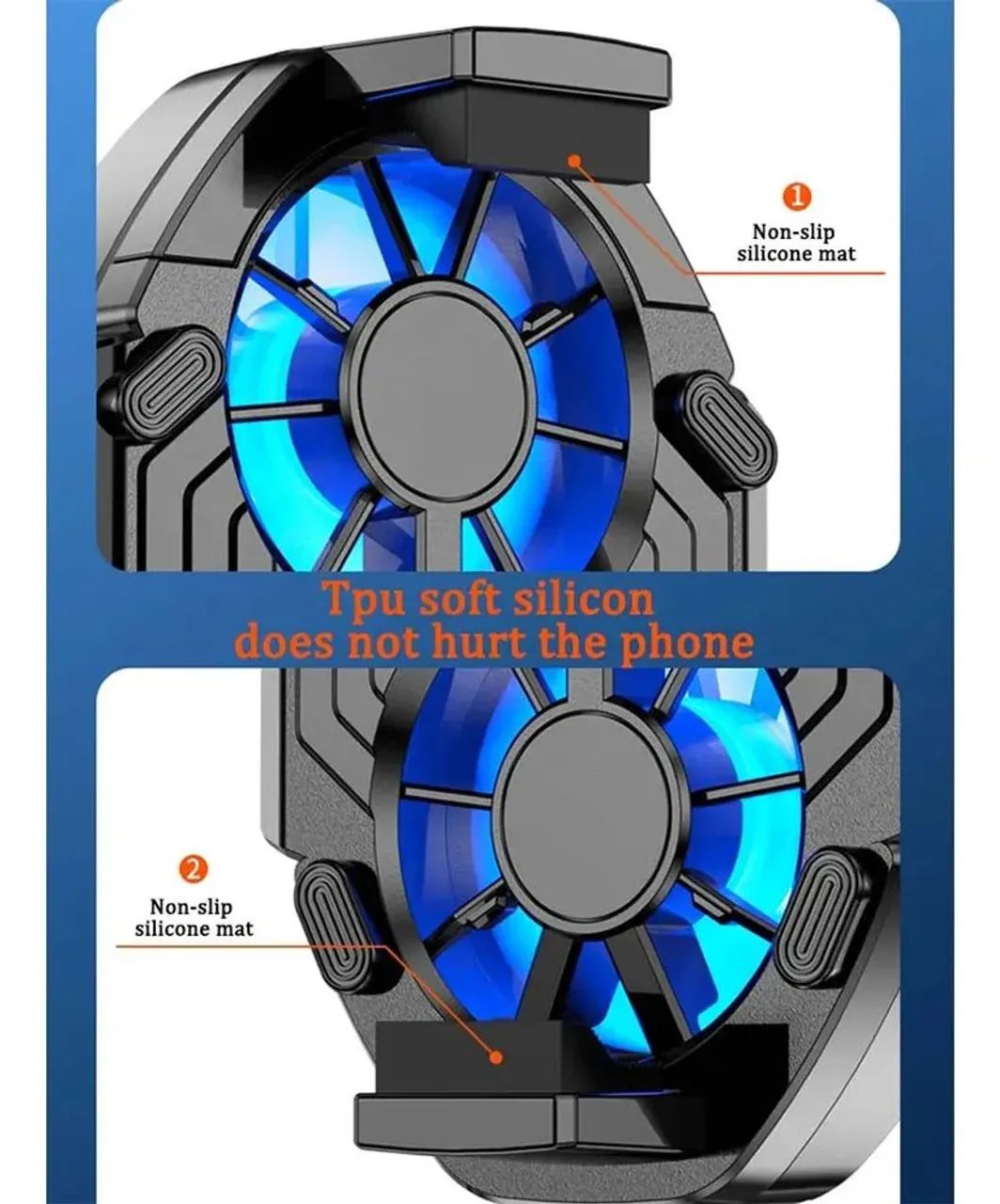 Cooler para Celular com Ventoinhas Duplas e LED - Foto 4