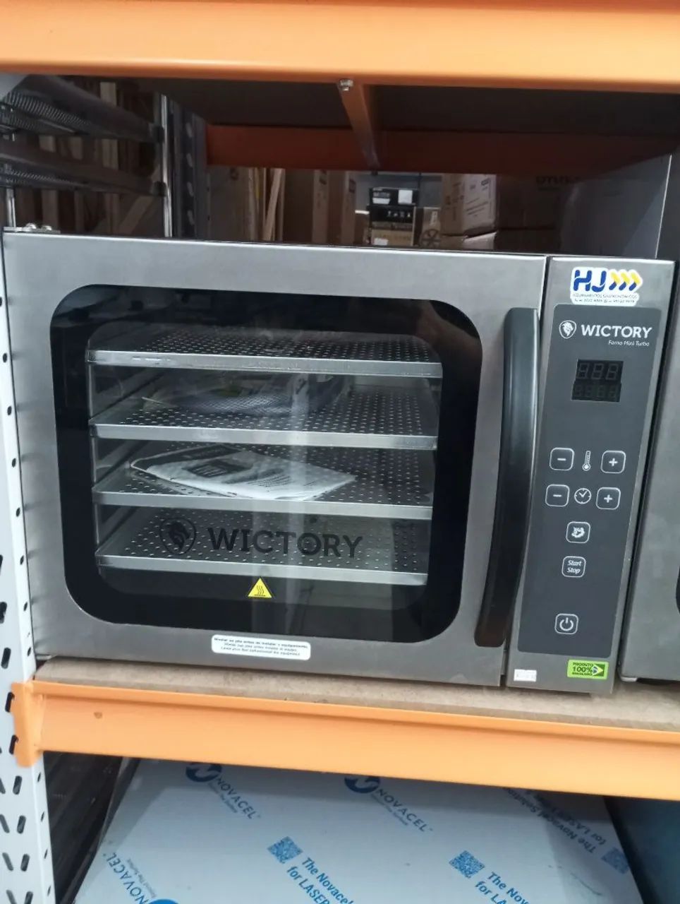 NZ. Forno elétrico convector 4 assadeiras com vapor WICTORY 