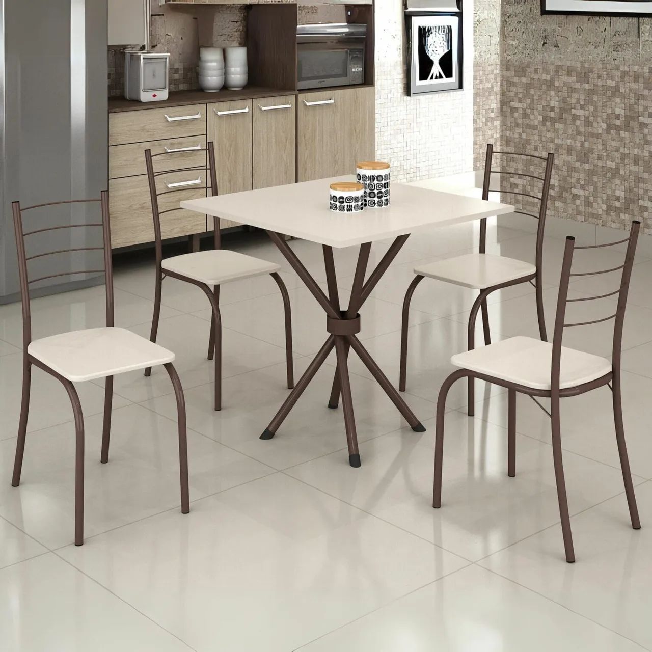 Mesa Rio com 4 cadeiras - Entrega Rápida 
