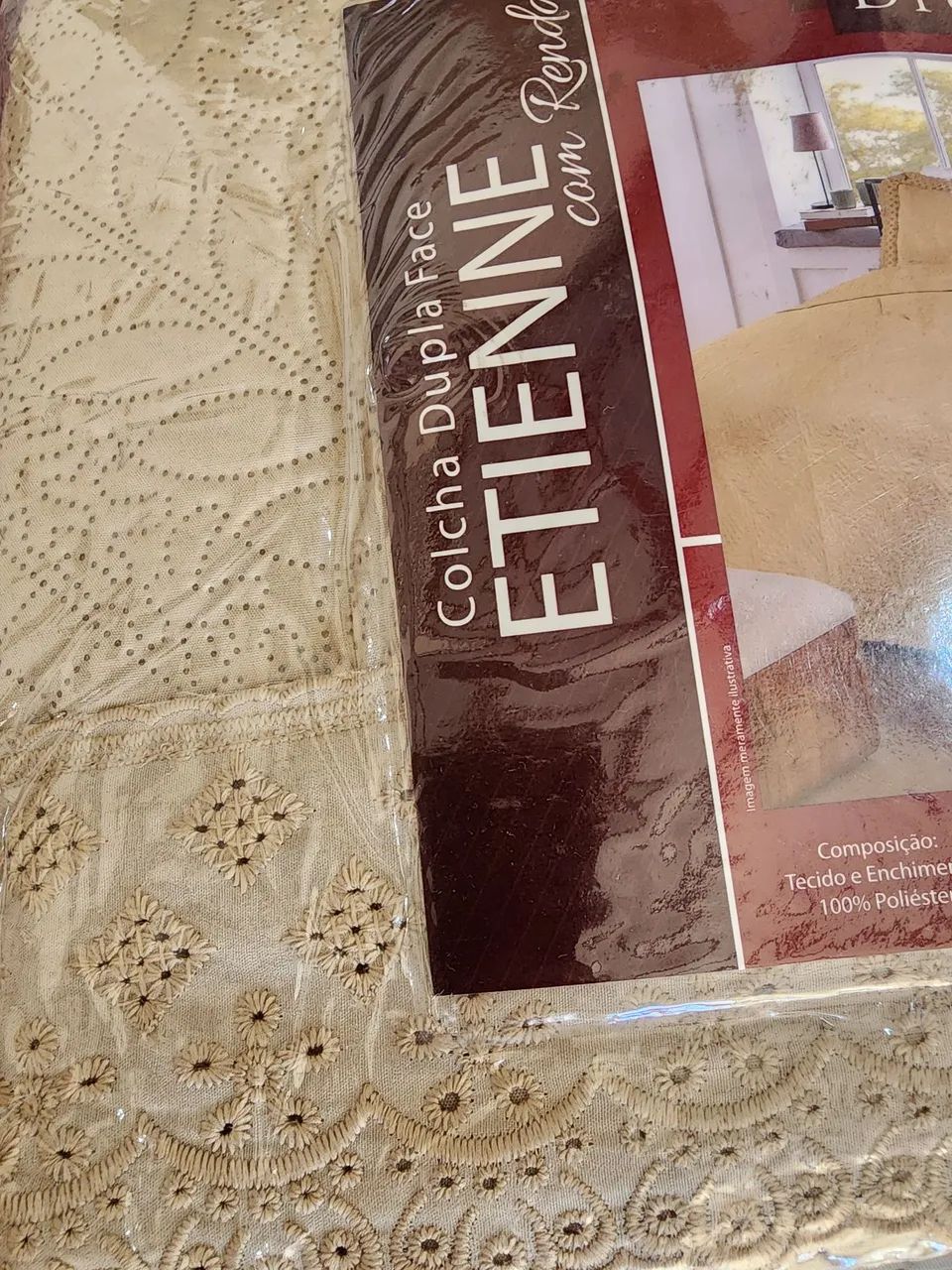 Cobre Leito com renda King 2,60m X 2,80m - Jolitex  - Foto 3
