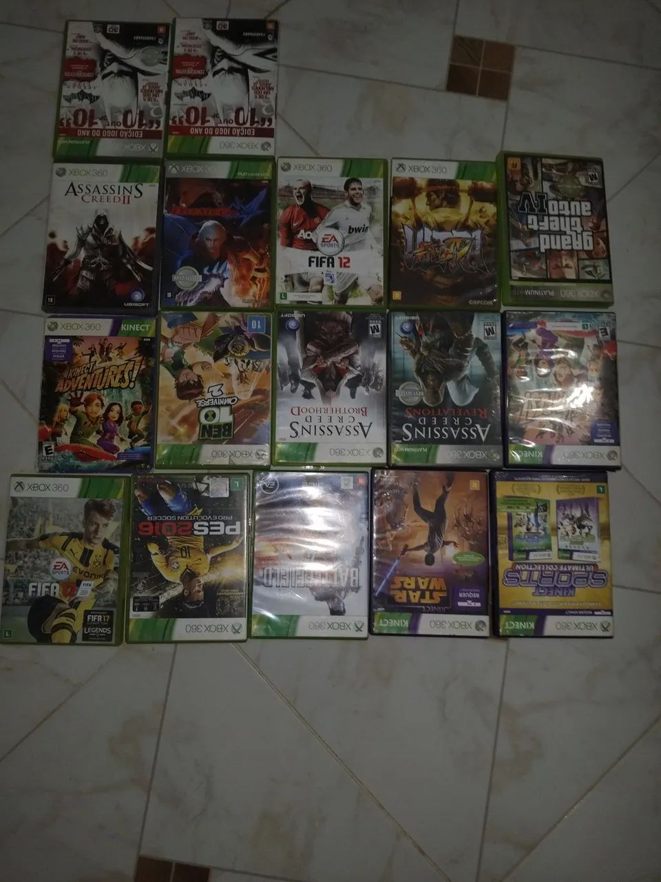Tendo os jogos do Xbox 360 de dois 2005