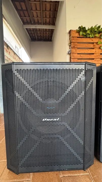 02 Caixa som ativa subwoofer oneal 18-1000W cada 