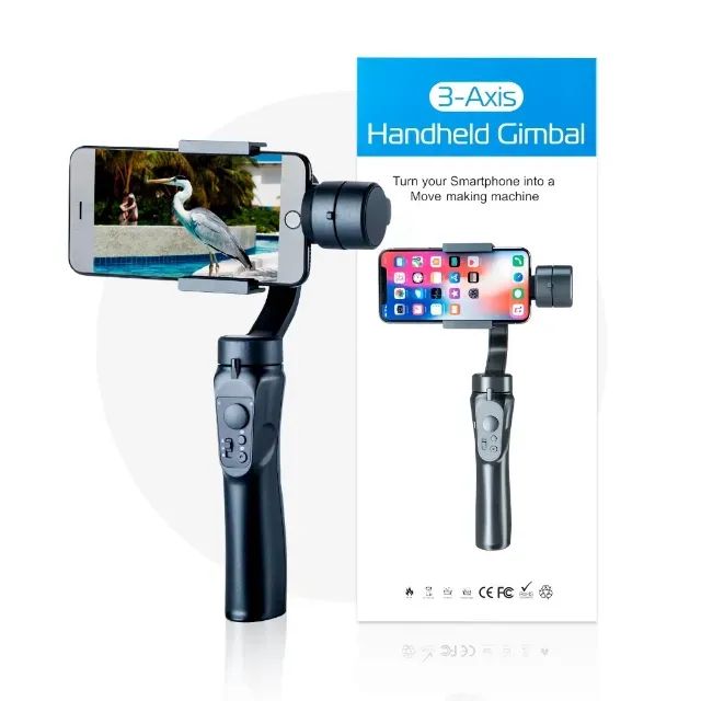 3-Axis Estabilizador Profissional Luxo Gimbal H4 Celular Universal