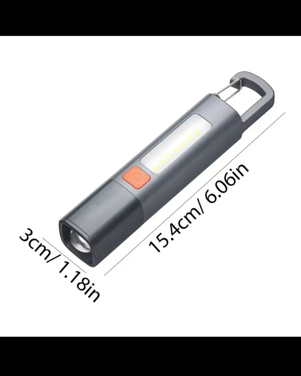 Mini Lanterna LED Multifuncional Recarregável