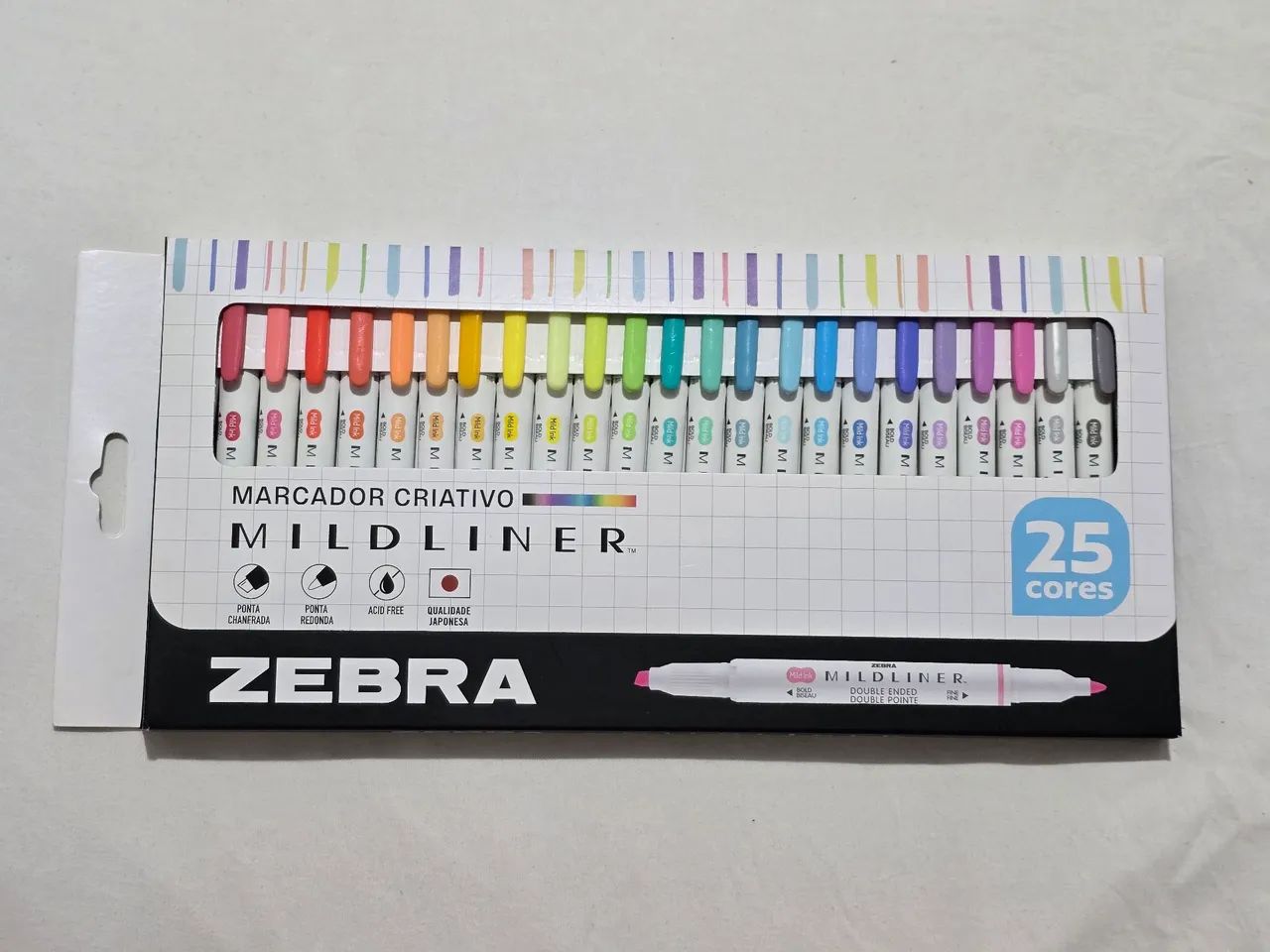 Canetas marca texto Zebra Mildliner 25 cores - Foto 2