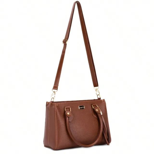 Bolsa Feminina Média Alça Transversal Quadrada e de Mão Lateral - Foto 2