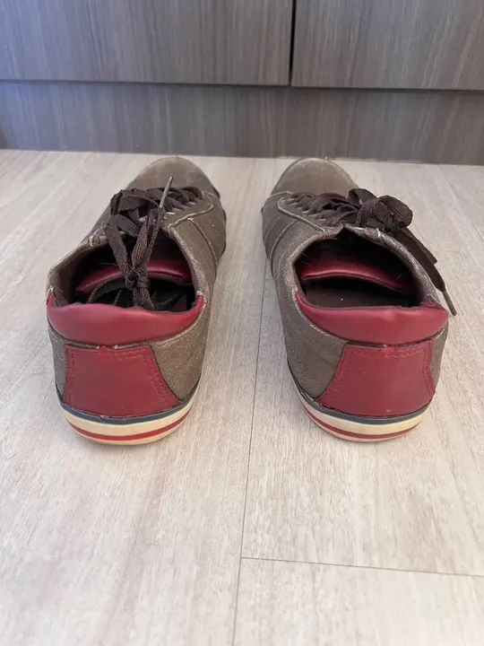 Tênis Casual Marrom - Bazar - Foto 2