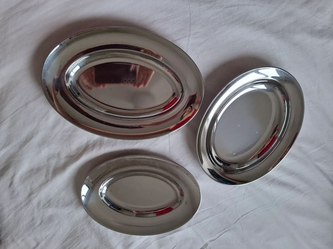 Jogo de 3 Peças de Pratos de Inox TRAMONTINA - Foto 2