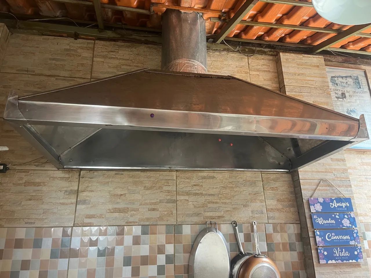 Coifa inox com motor novo