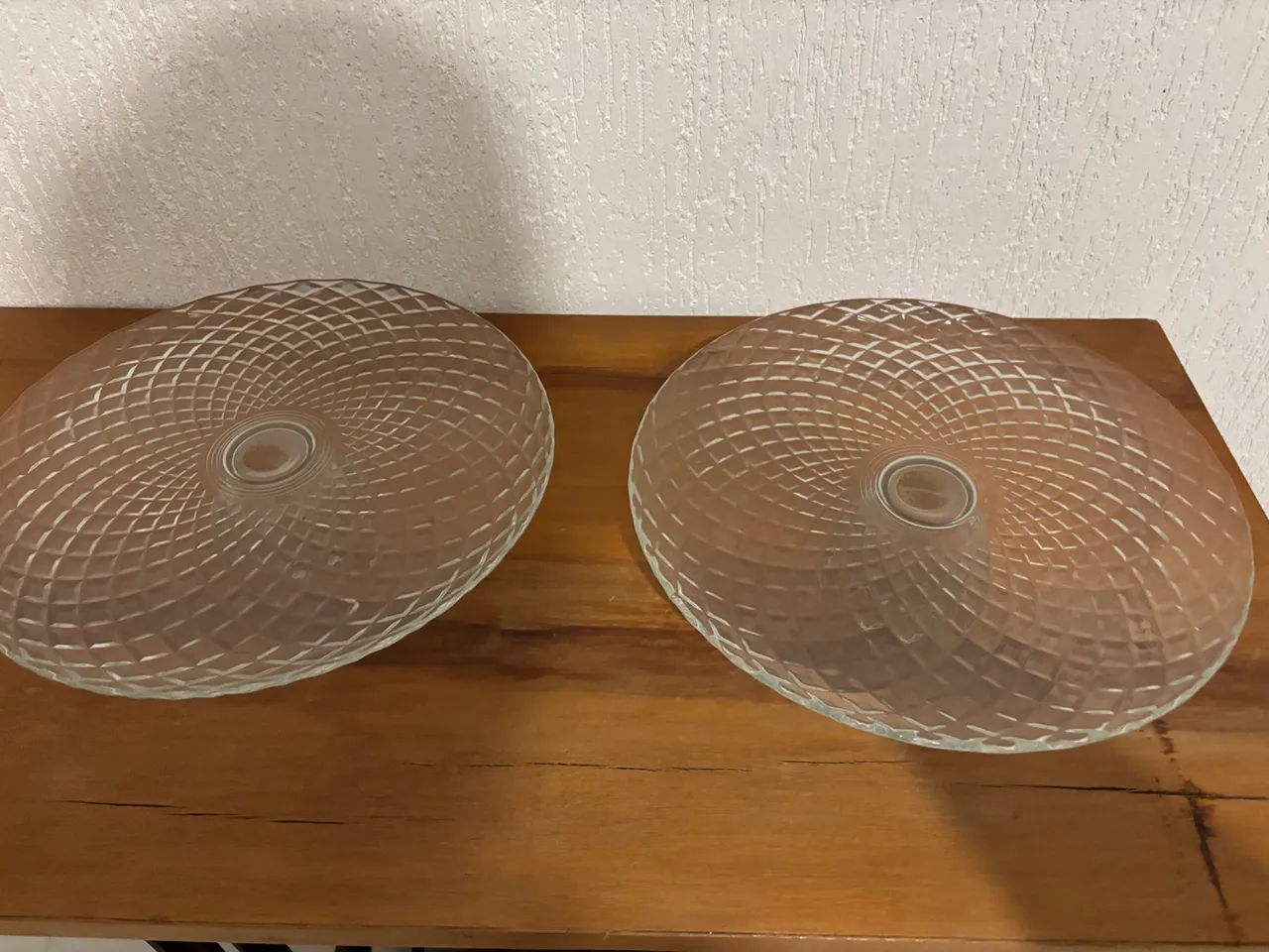 2 Bandejas de Vidro Decoradas