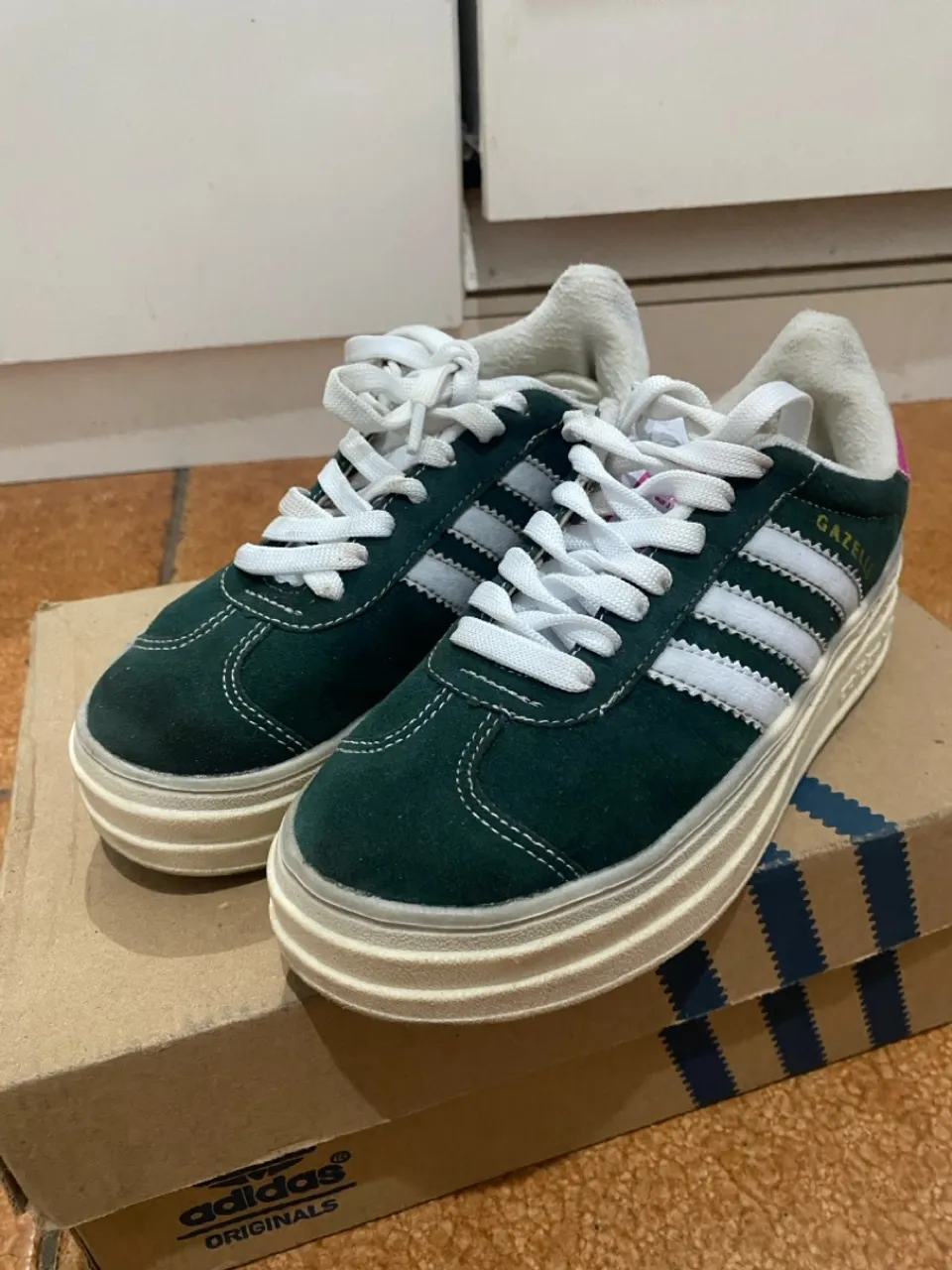 Adidas Gazelle Bold Verde - Novo!