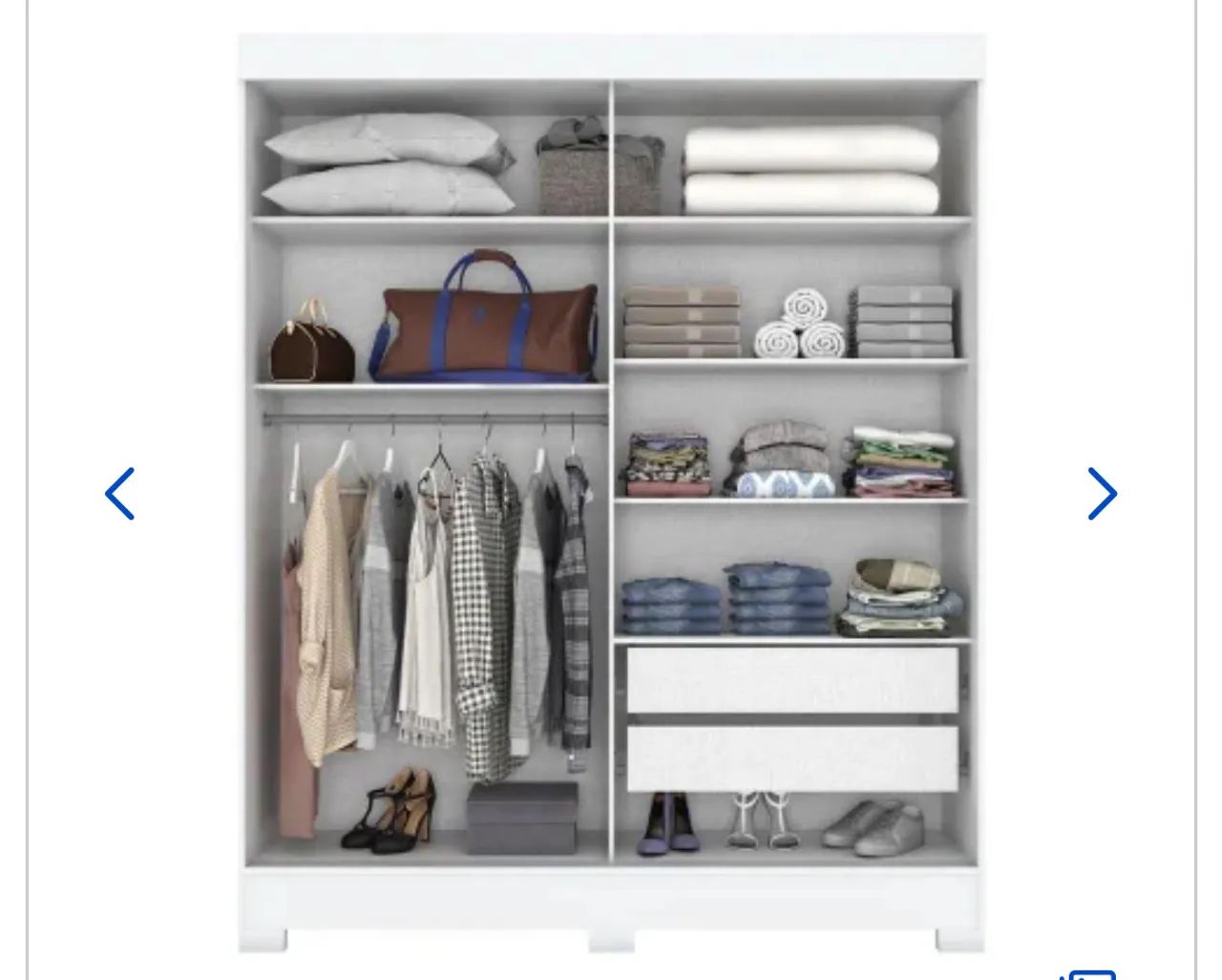 Guarda roupas 2 portas com espelho  - Foto 3