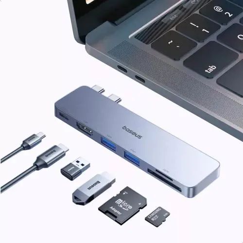 Hub Baseus UltraJoy 6 Portas para Macbook - Thunderbolt 3/4 e USB 3.0 - Foto 2