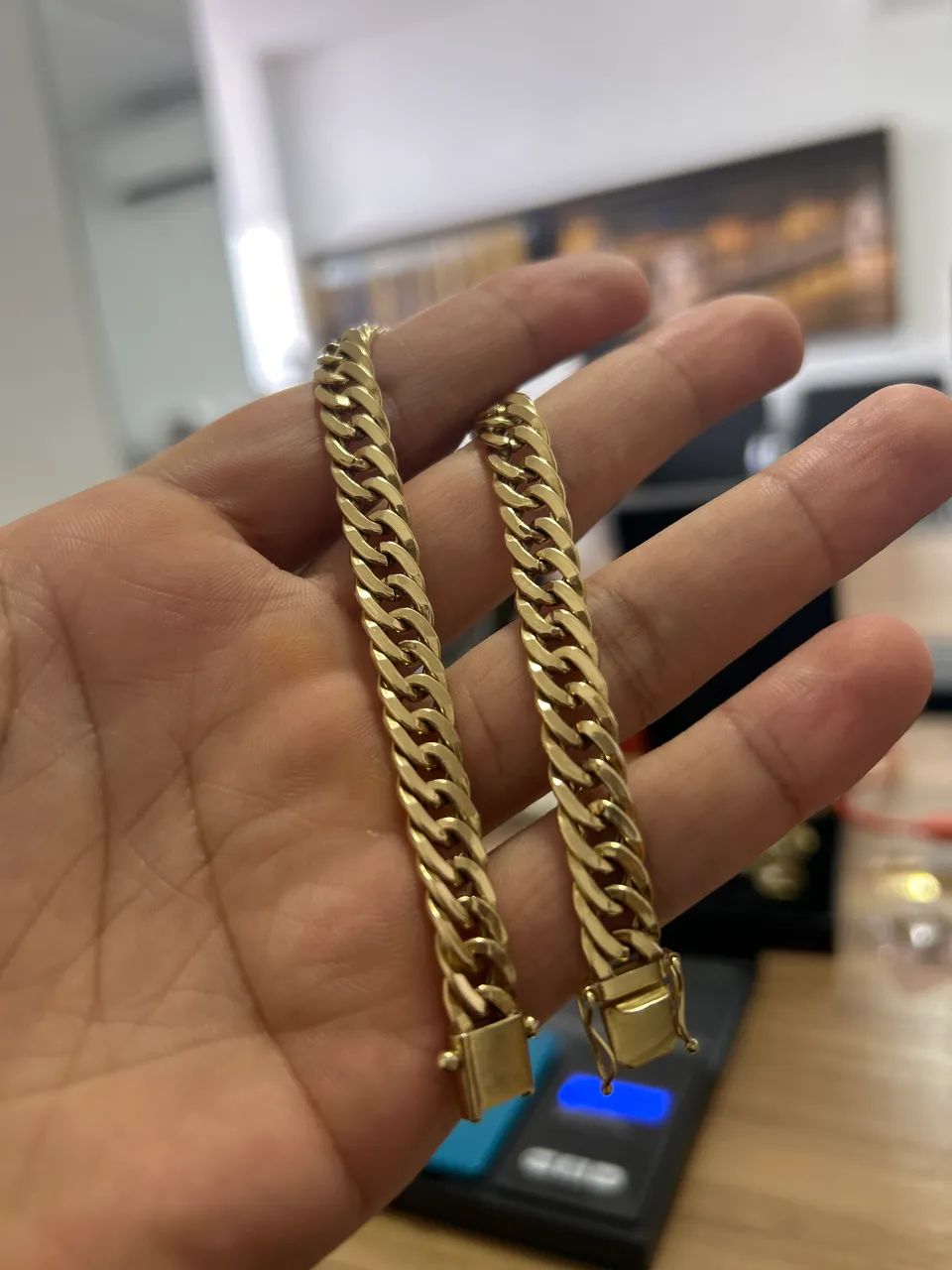 Pulseira elo duplo ouro 18k - Foto 2