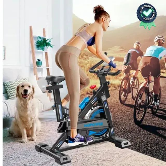 Bicicleta Ergométrica Spinning Profissional 13kg Inércia Preto Suporta Até 100kg - Foto 3