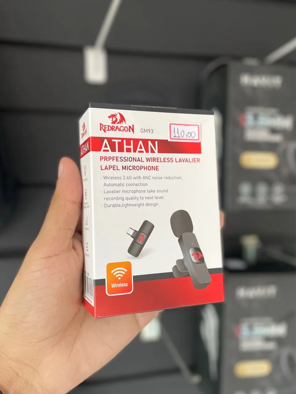 Microfone Lapela Sem Fio Redragon Athan GM93