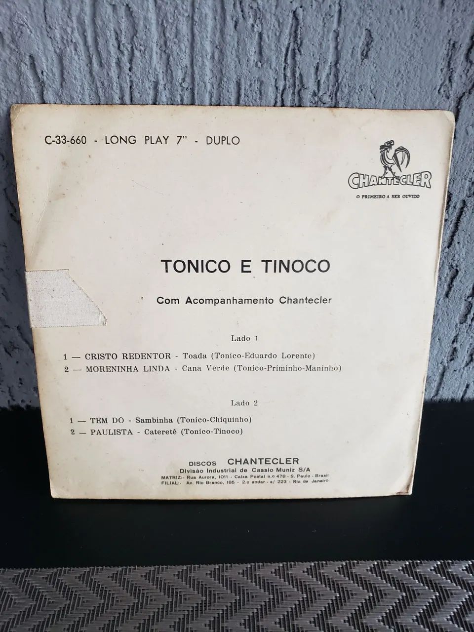 Disco Vinil Pequeno , Tonico e Tinoco. - Foto 2