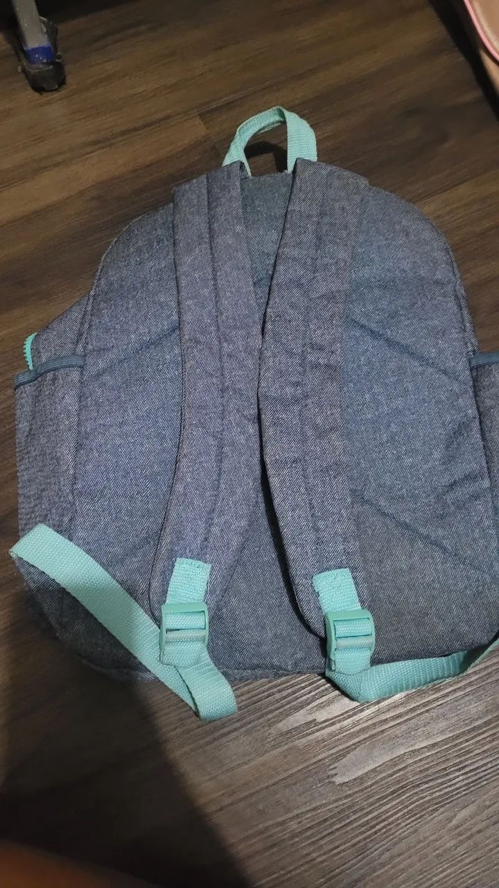 Mochila Jeans com Patches Divertidos - Foto 2