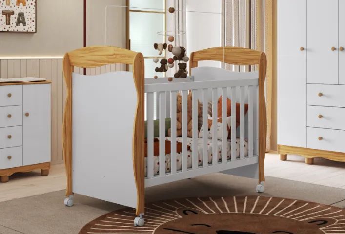 Berço Cama Americano Junior Peroba, 100% MDF