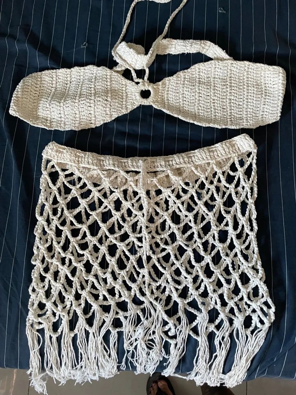 Biquíni / saída de praia Crochê Branco