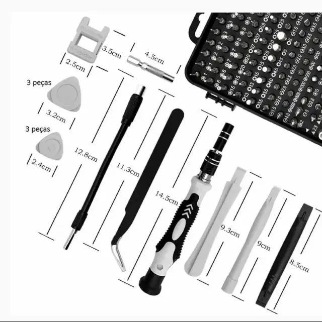 Maleta de Conjunto De Ferramentas De Precisão Telefone Celular 115 Peças Precisa - Foto 3