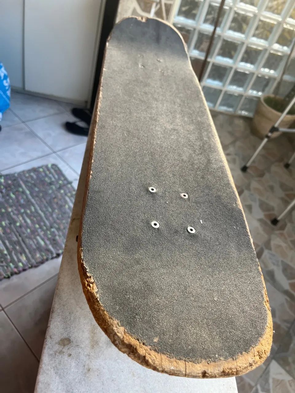 Skate Ciclone Dízima amarelo usado  - Foto 4