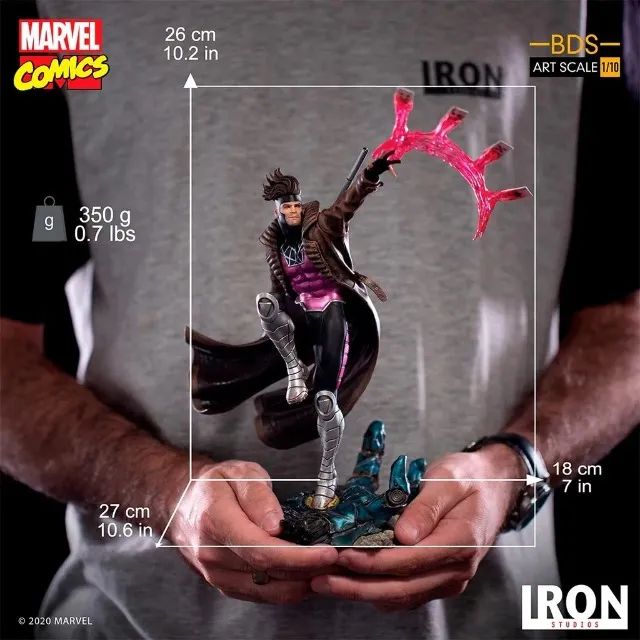 Gambit - X-Men Marvel Comics - BDS Art Scale 1/10 - Iron Studios - Foto 2