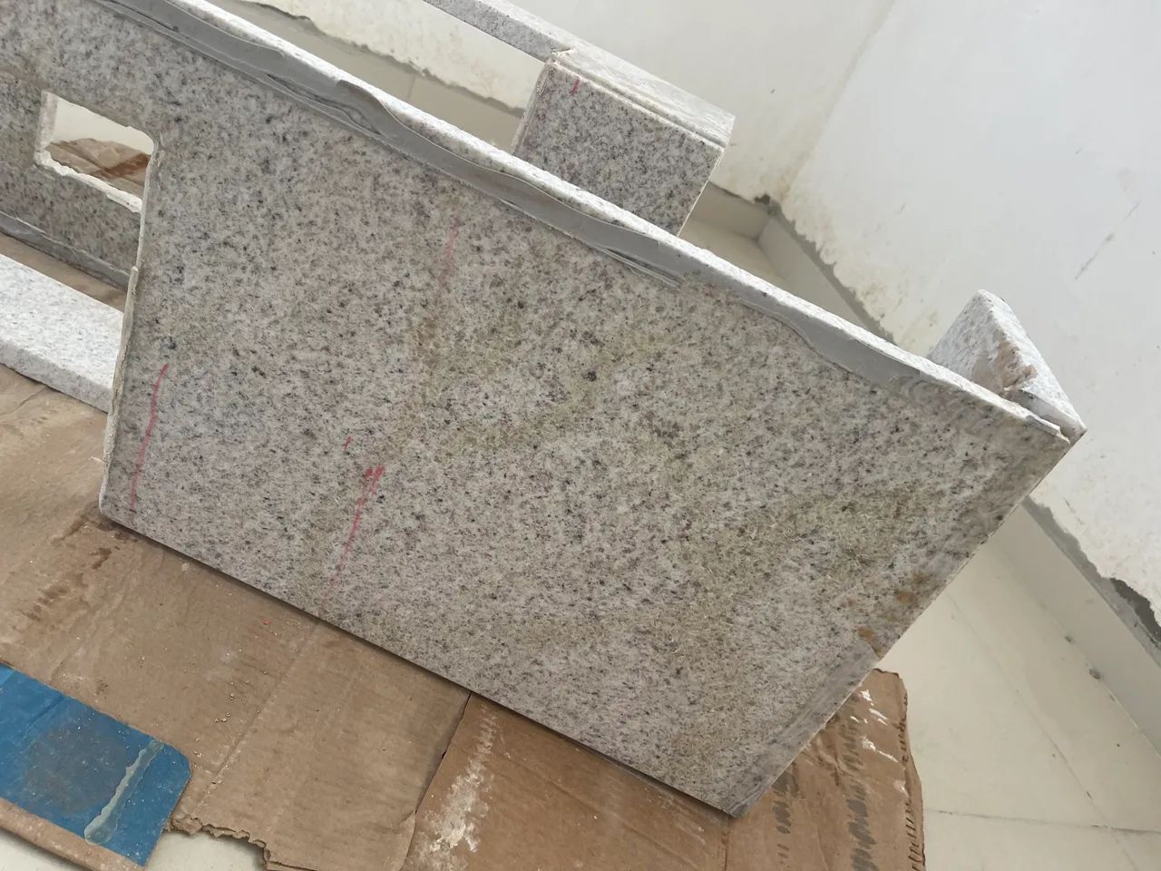Bancada banheiro granito branco Siena  - Foto 2
