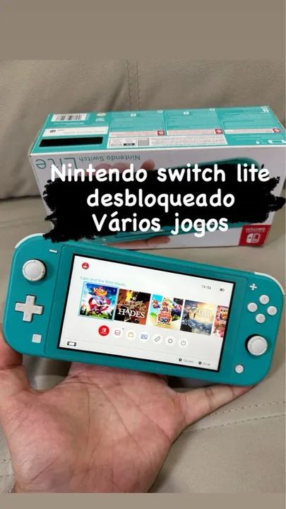 Nintendo Switch Lite desbloqueado com vários jogos