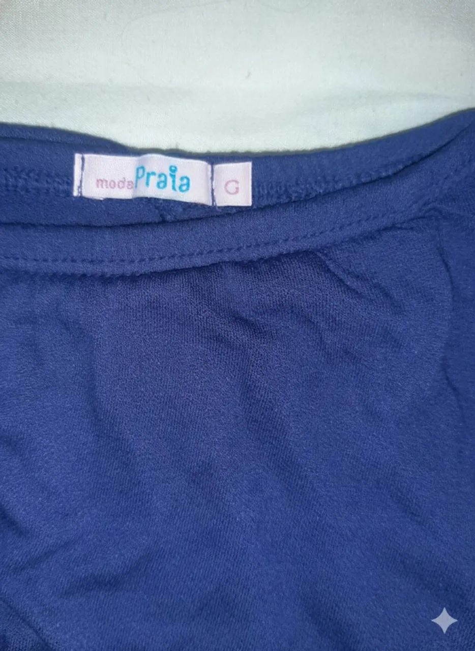 Saída de praia na cor azul tamanho G Marca Marisa. - Foto 2
