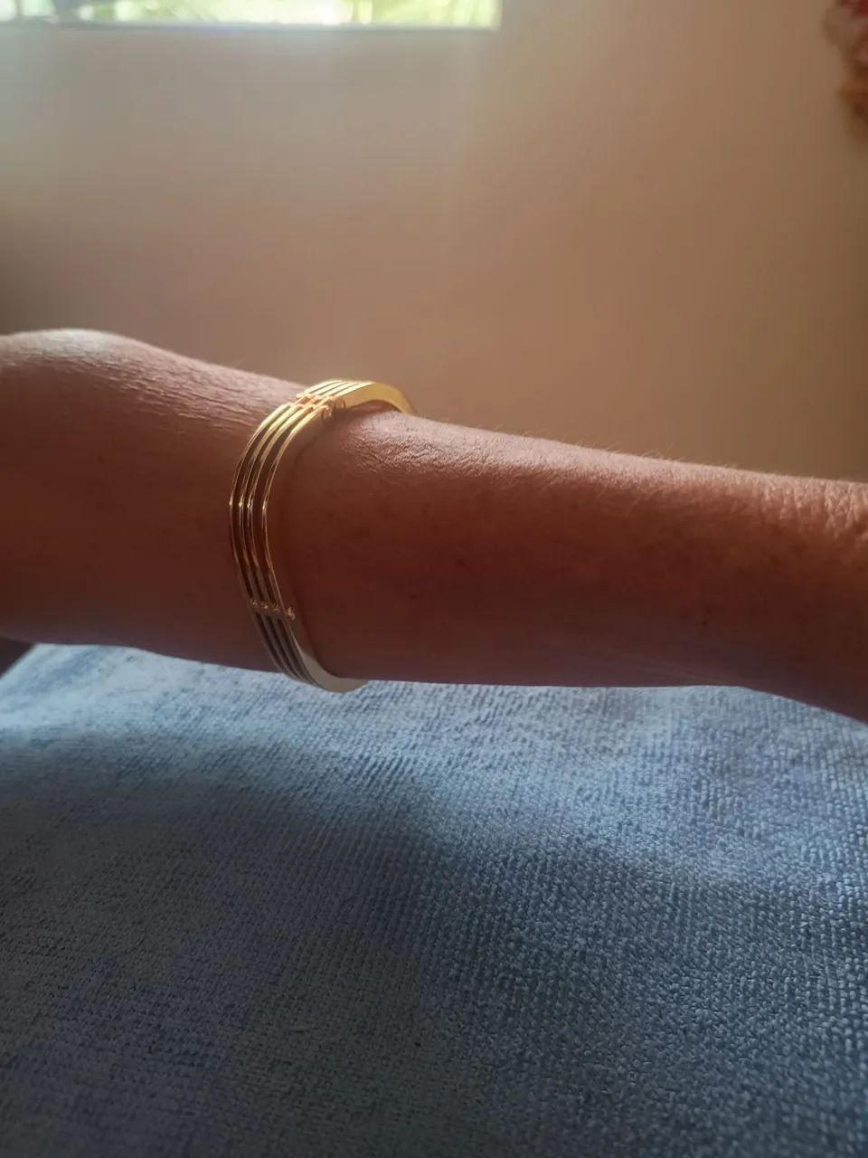 Pulseira Bracelet Em Metal Dourado Folheado 