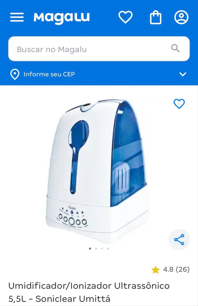 Umidificador/Ionizador Ultrassônico 5,5L - Soniclear Umittá - Foto 3