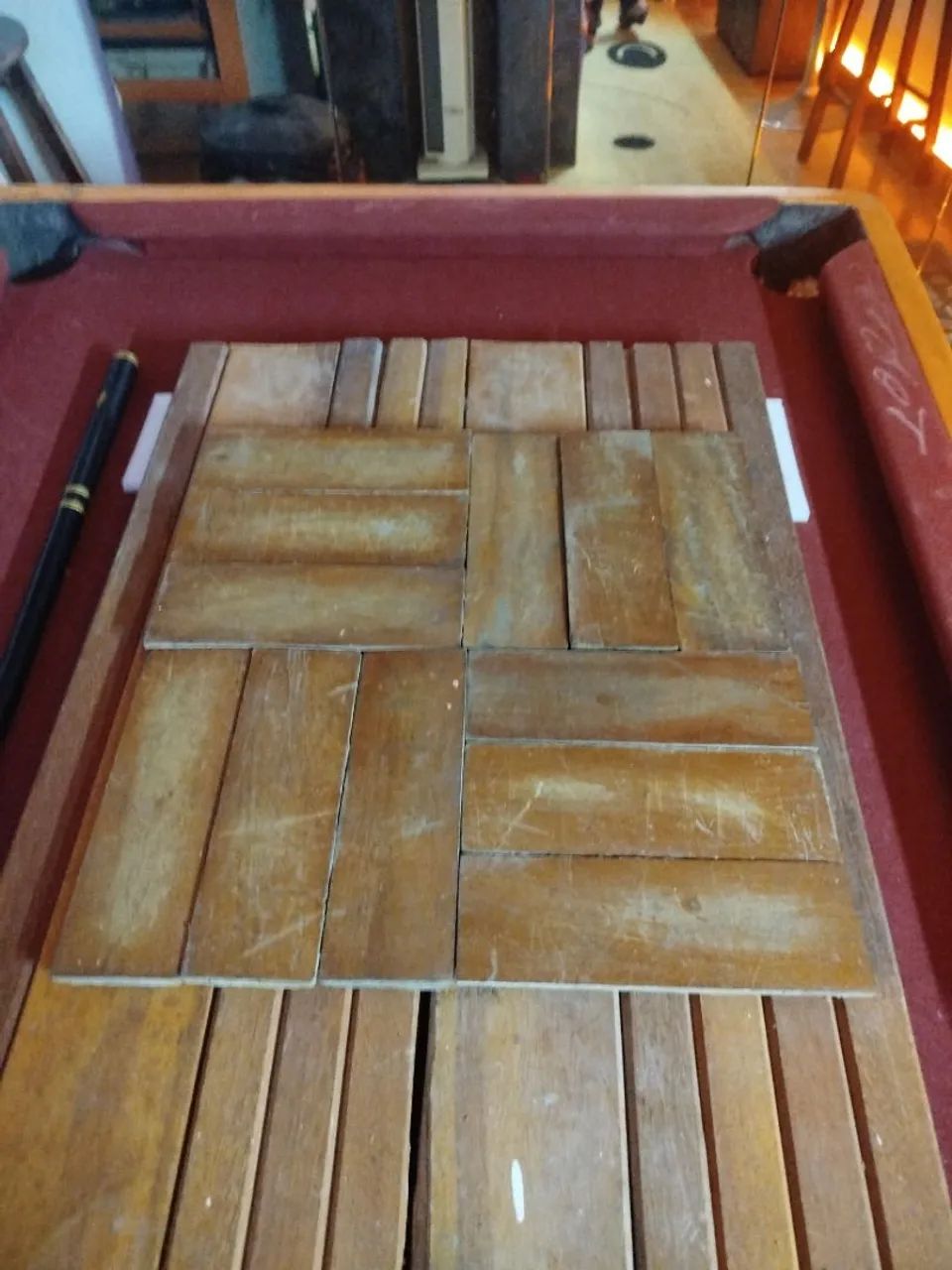 Tacos piso de madeira reposição usado 21x7 valor unitário R$ 2,00 - Foto 2