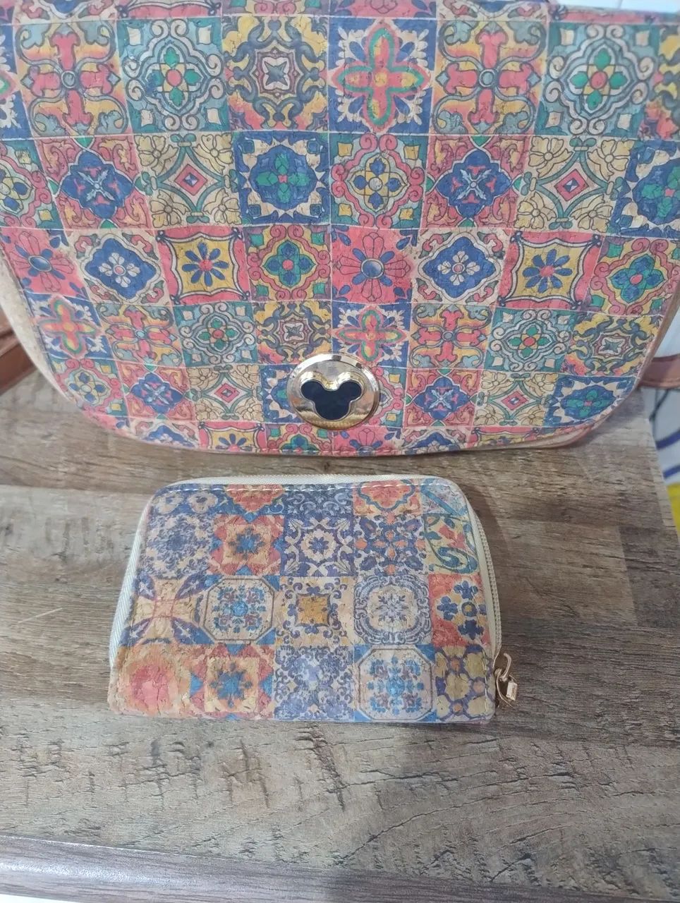 Bolsa mais carteira de cortiça  - Foto 5