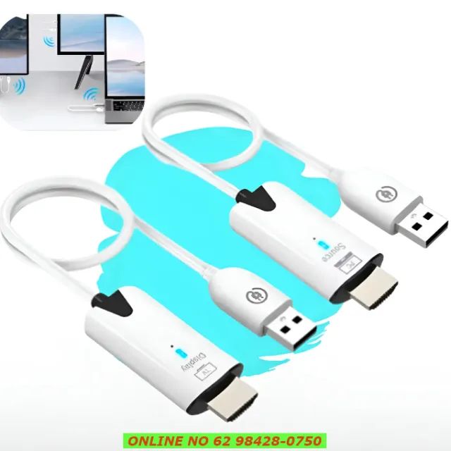 Transmissor Receptor De Áudio E Vídeo Hdmi Sem Fio 1080p 30m Branco