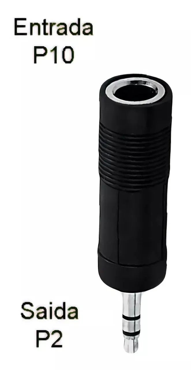 Adaptador P10 Fêmea X P2 Macho Stereo - Foto 2