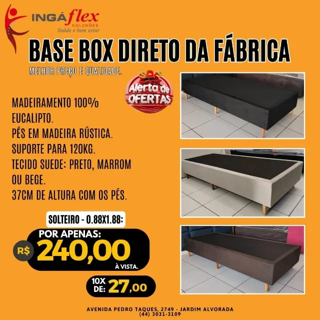 QUEIMA DE ESTOQUE - BASE BOX SOLTEIRO