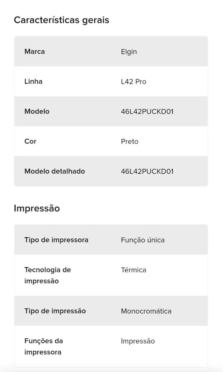 Impressora etiqueta Elgin L42 pro - Foto 5