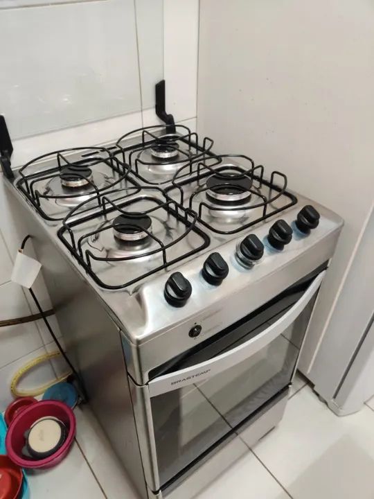 Fogão 4 Bocas Brastemp Inox seminovo