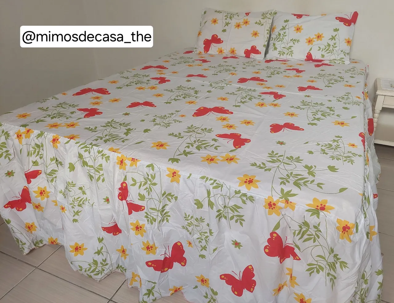 Jogo de Cama Casal com Borboletas