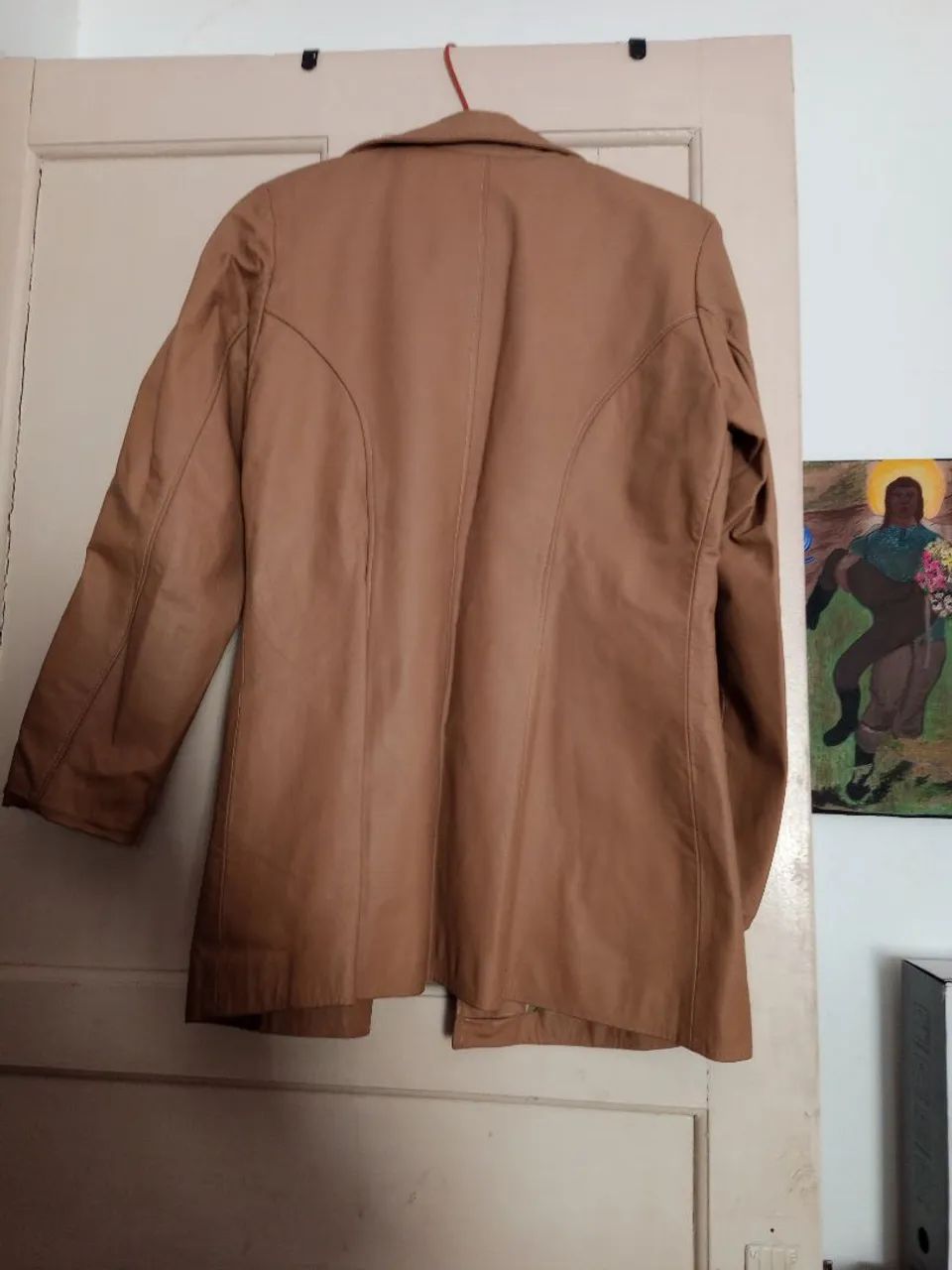 Casaco de couro marrom - Foto 2