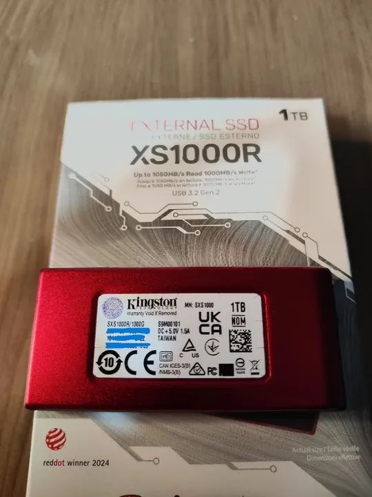 (Novo) SSD Externo Kingston XS1000, 1TB, USB 3.2 Gen 2x2, Portátil - Foto 3