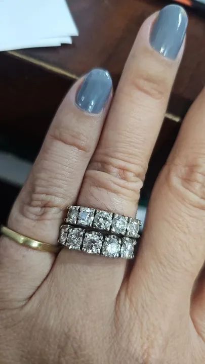 Aliança ouro e diamante