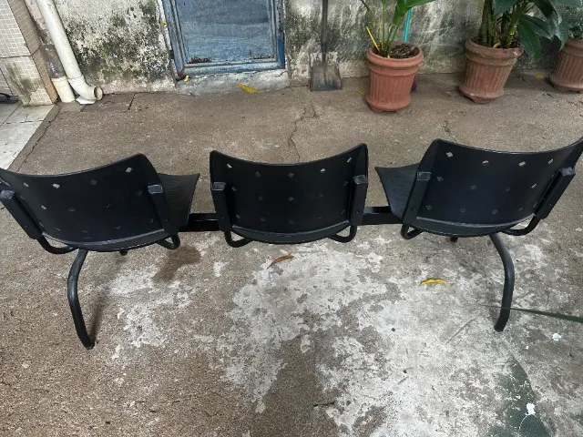 Cadeira Para Recepção Longarina 3 Lugares