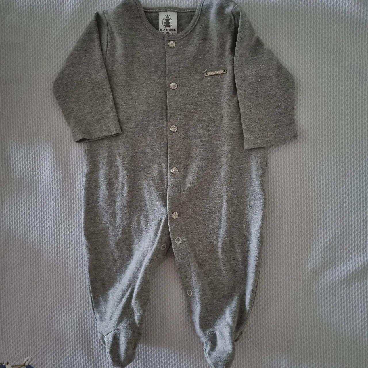 Macacão bebê Villa de Bebê - cinza - Tamanho P