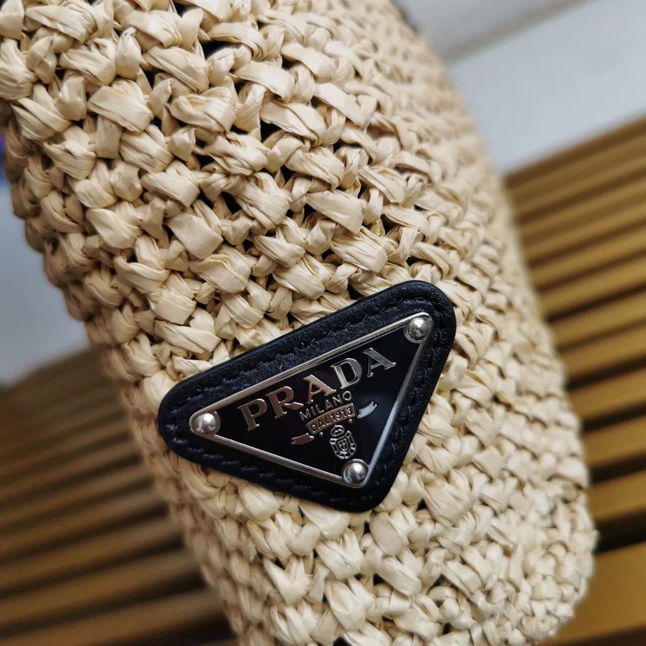 Bolsa Prada Milano de Palha Original Moda Praia  - Foto 4