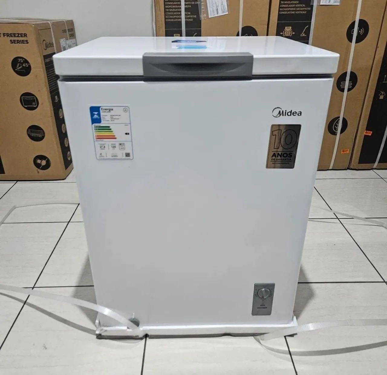 冷凍ML40 S10 PL15 Freezer Horizontal Midea 198 litros 10 Anos de Garantia