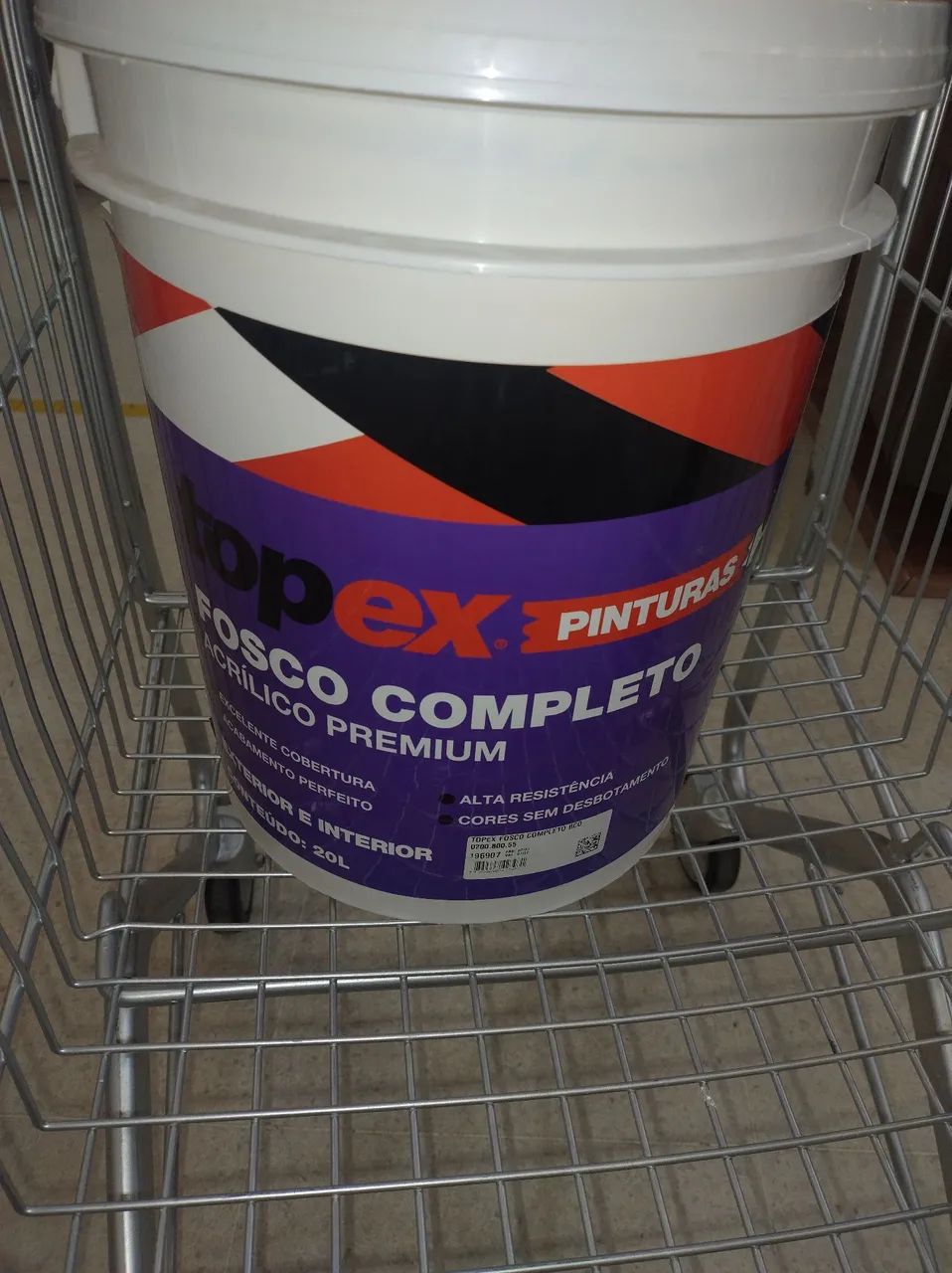 Tinta Branca Acrílica Premium Fosco Completo 20L - Topex - Foto 3
